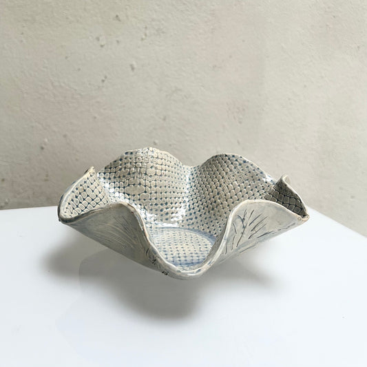 Wave Shaped Ceramic Bowl