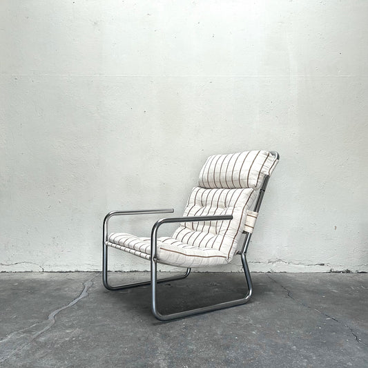 Chrome-framed Lounge Chair, 1970s