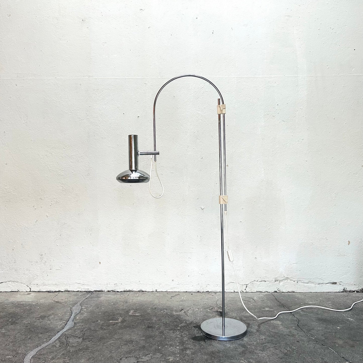 Mid-Century Chromed Arc Floor Lamp, 1960s