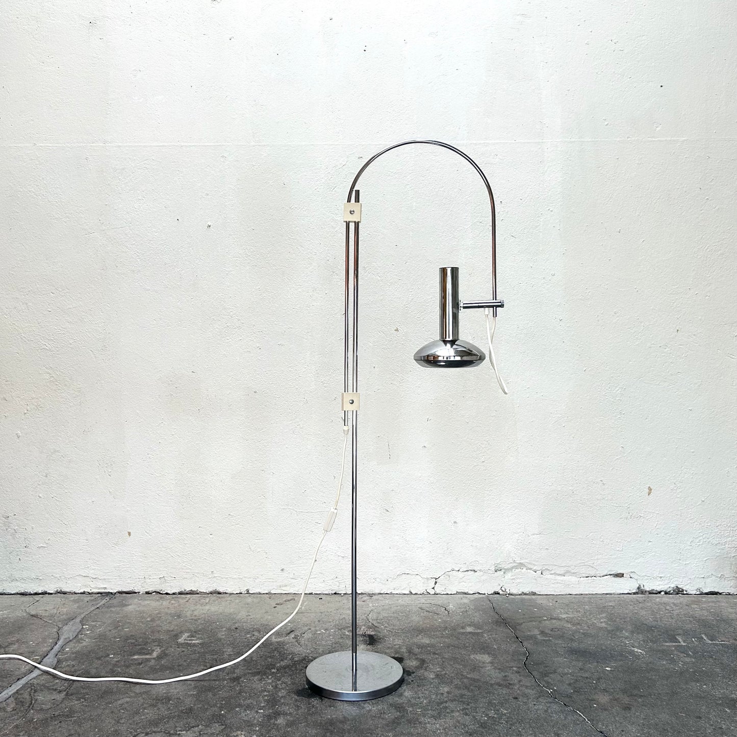 Mid-Century Chromed Arc Floor Lamp, 1960s