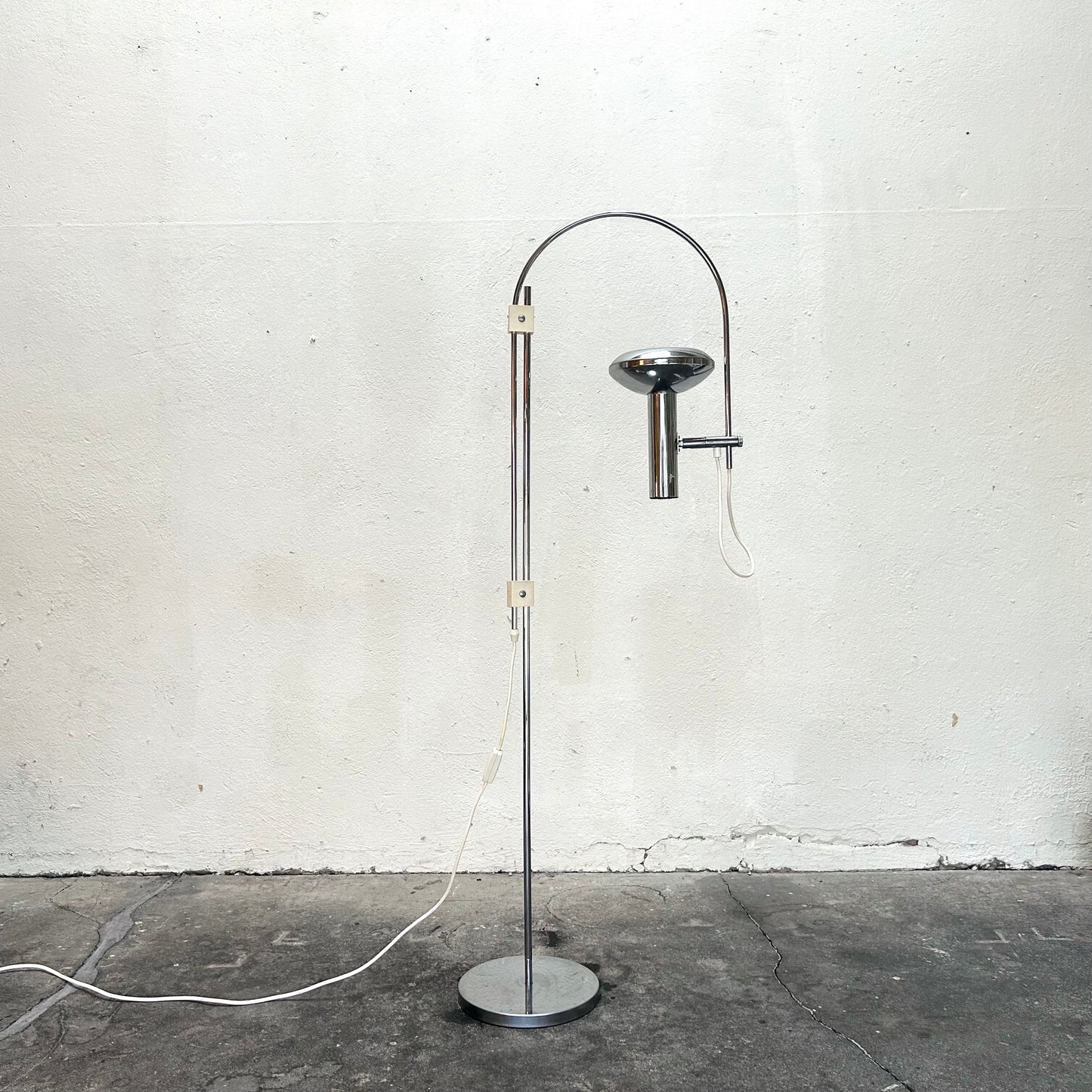 Mid-Century Chromed Arc Floor Lamp, 1960s