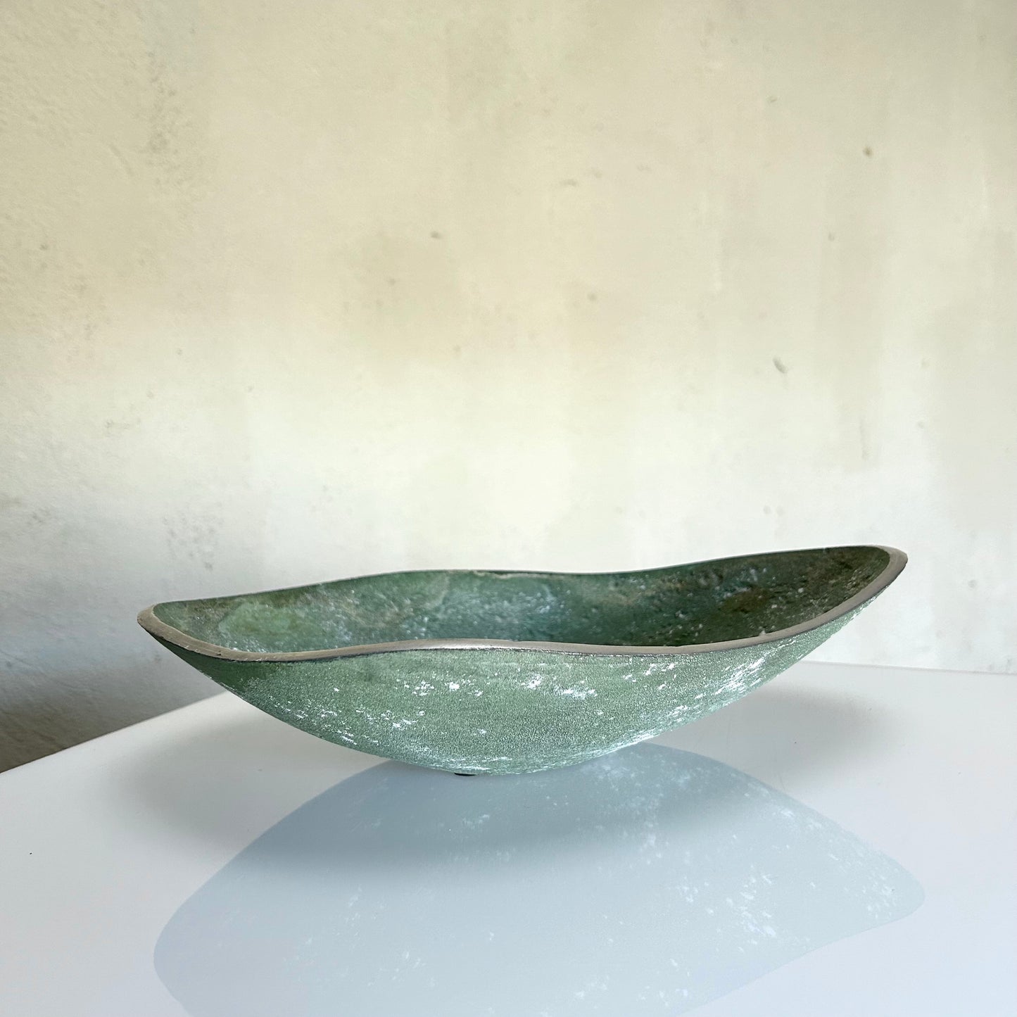 Oval Raw Stone Textured Bowl