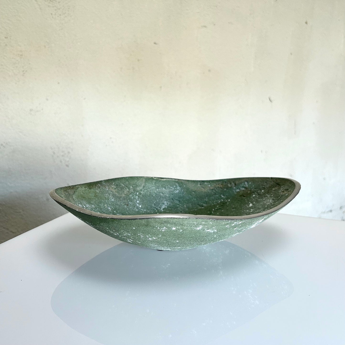 Oval Raw Stone Textured Bowl