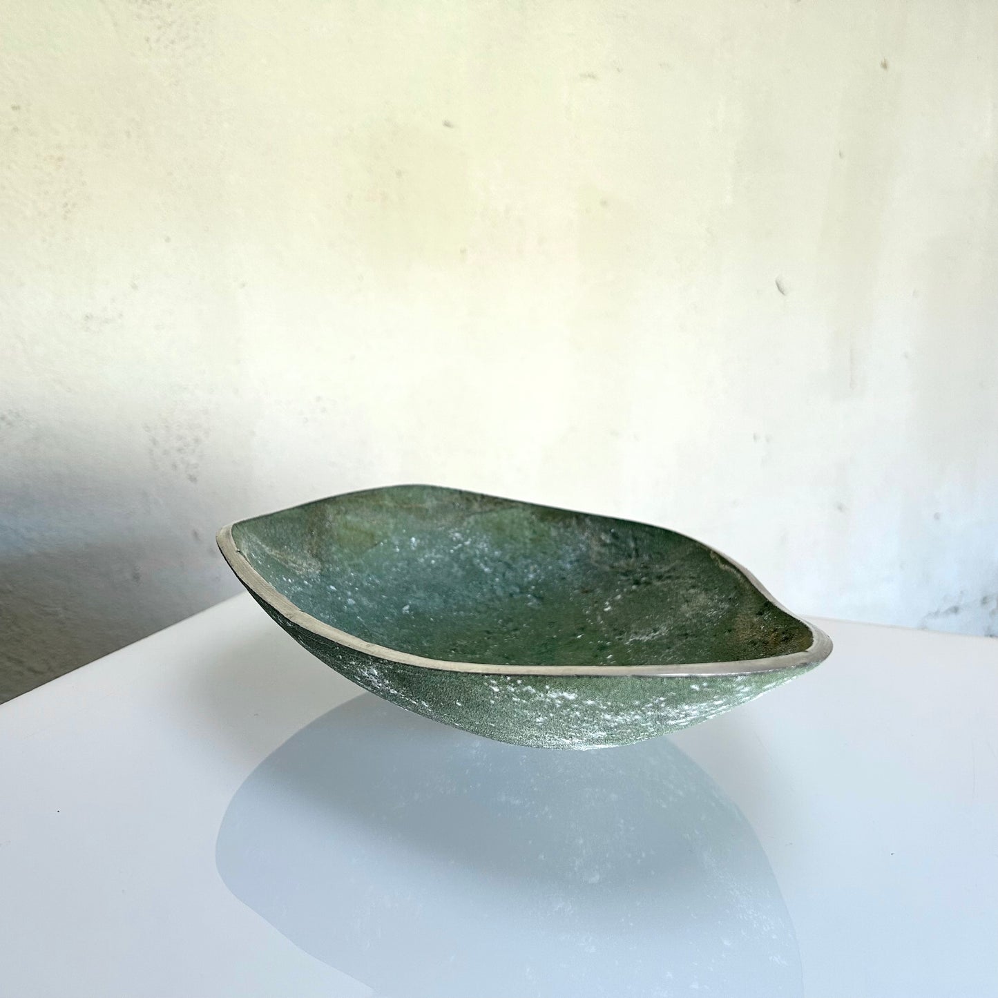 Oval Raw Stone Textured Bowl