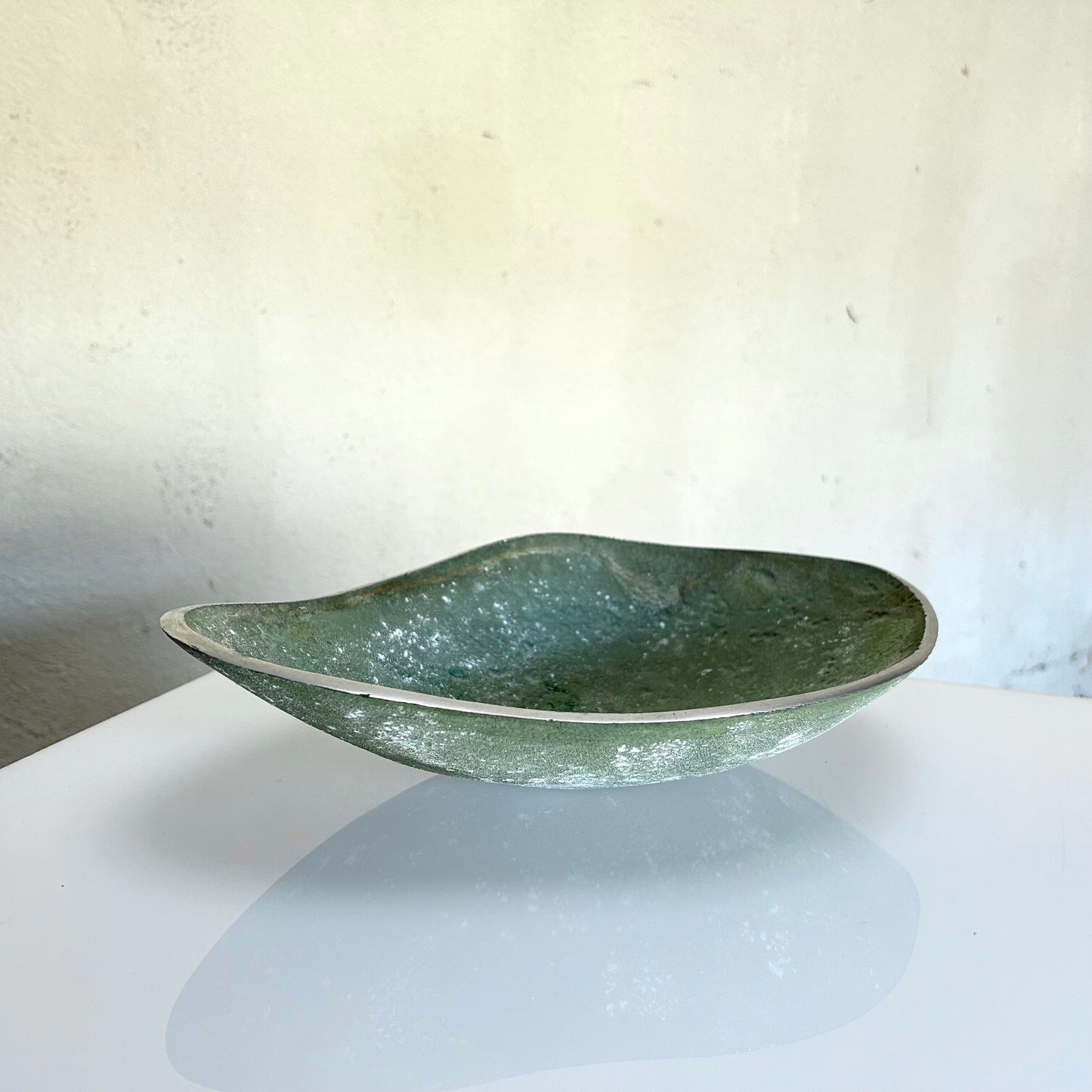 Oval Raw Stone Textured Bowl