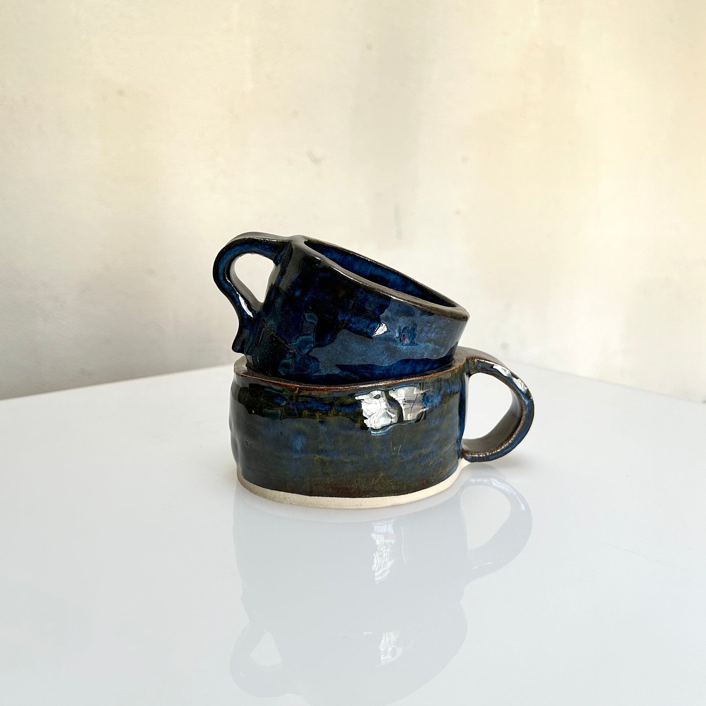 Dark Blue Ceramic Mugs