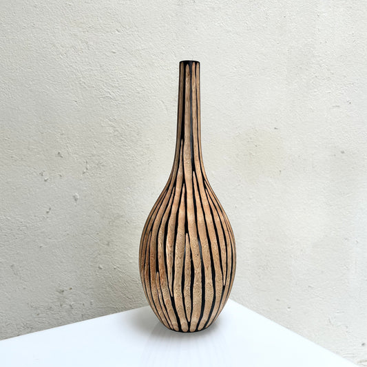 Carved Wooden Vase