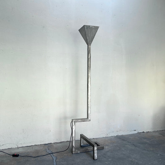 Rare Brutalist Floor Lamp, 1980s