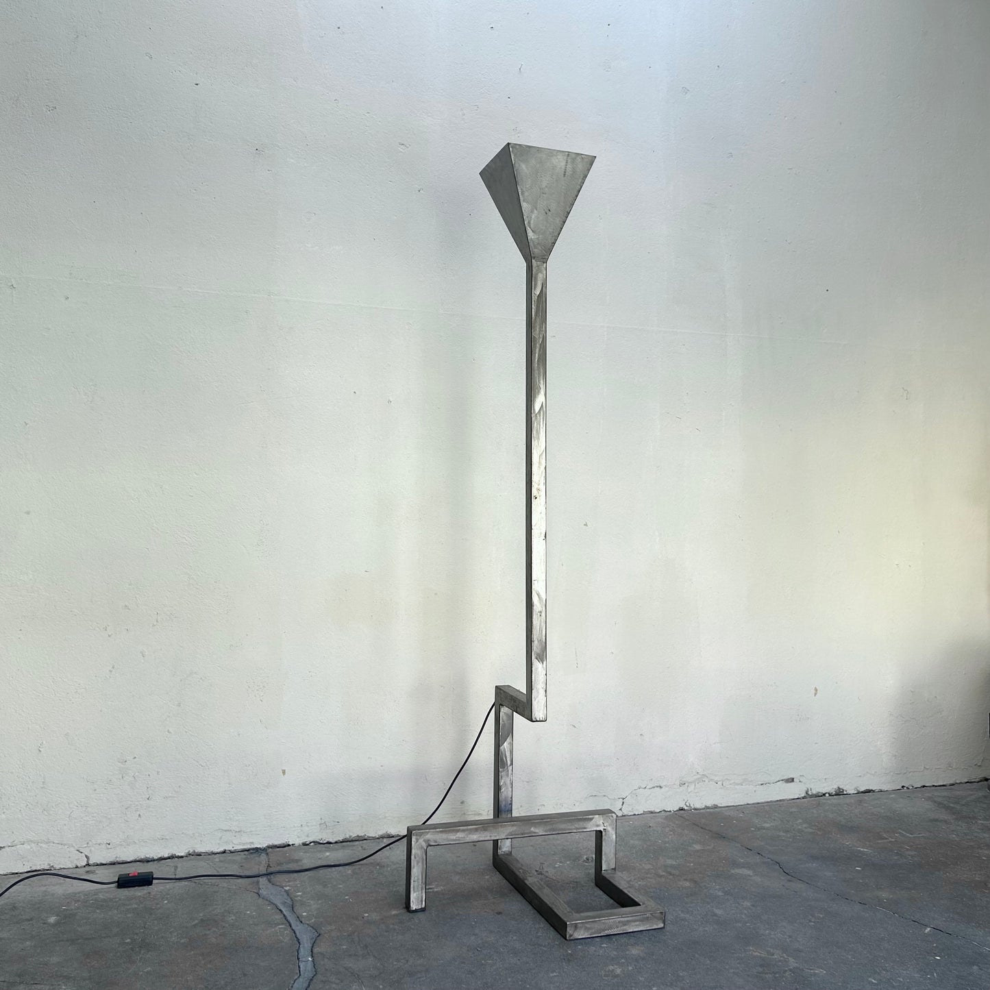 Rare Brutalist Floor Lamp, 1980s