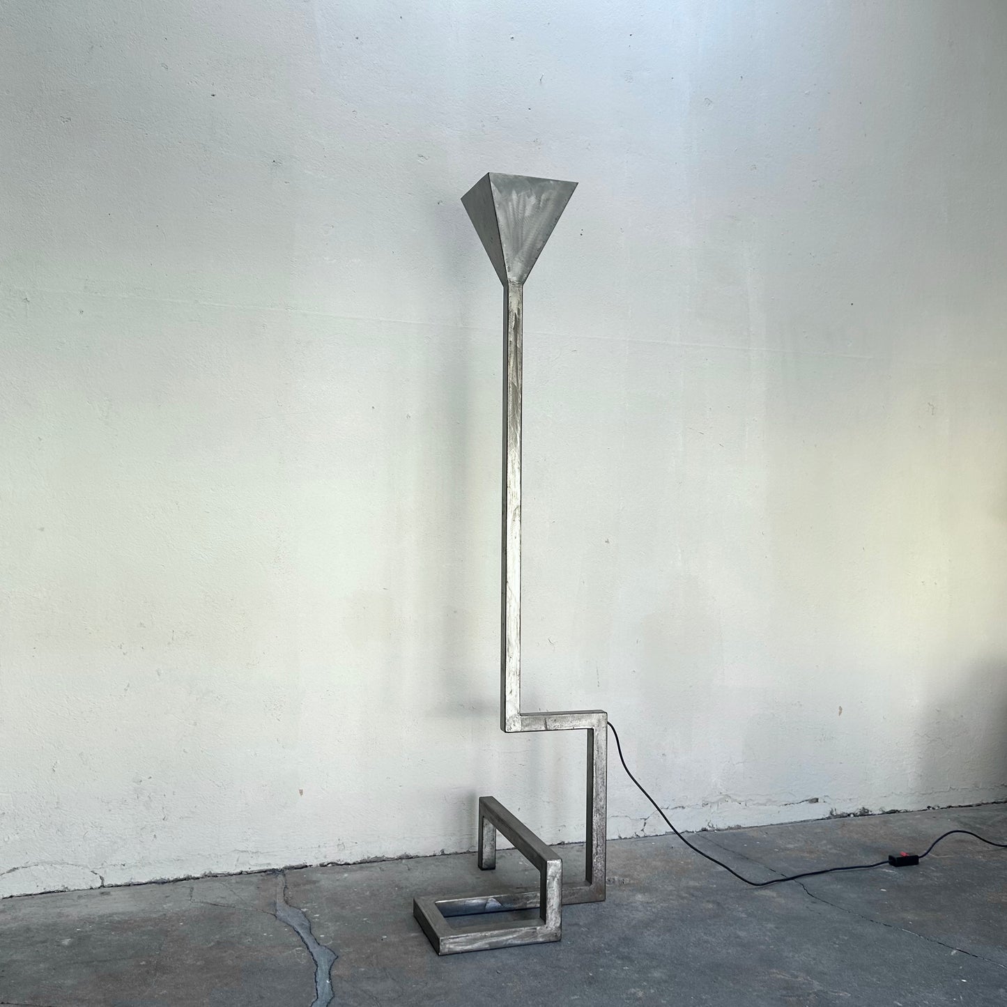 Rare Brutalist Floor Lamp, 1980s