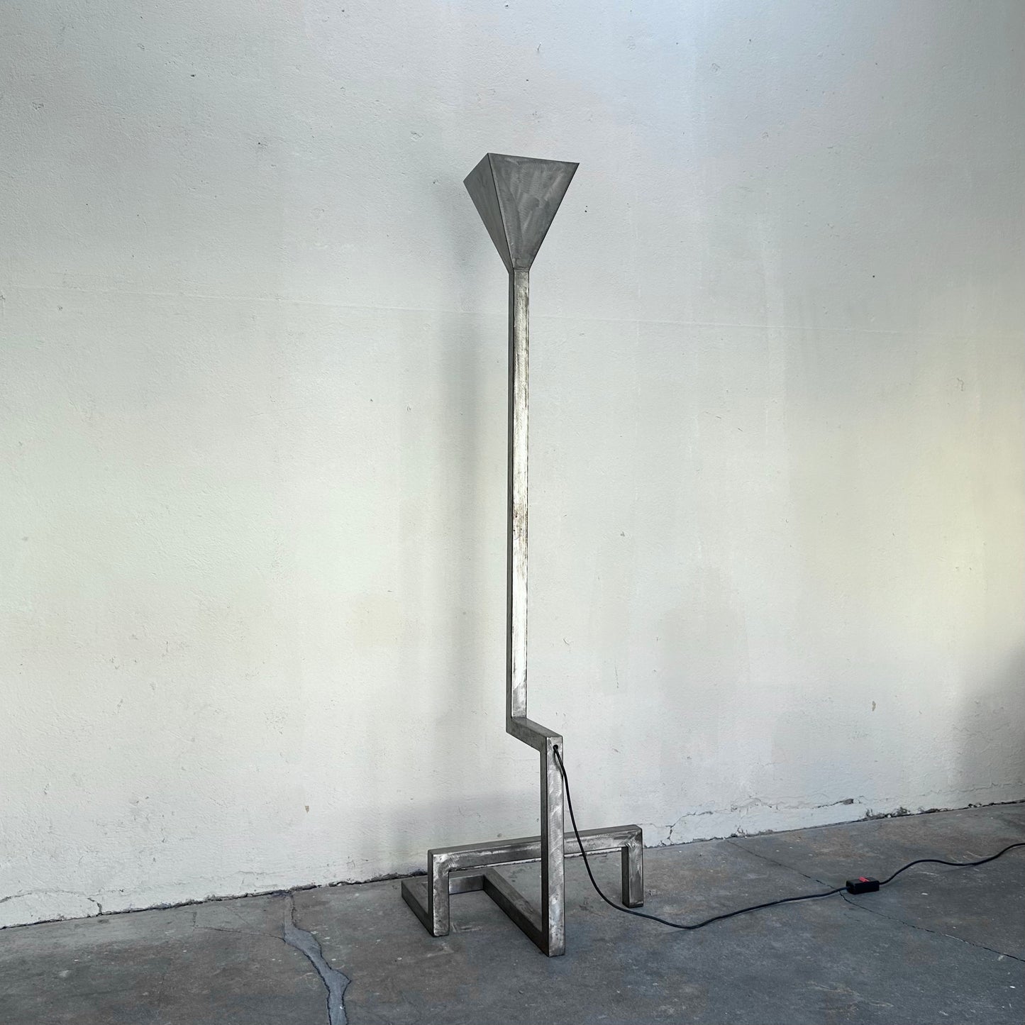 Rare Brutalist Floor Lamp, 1980s