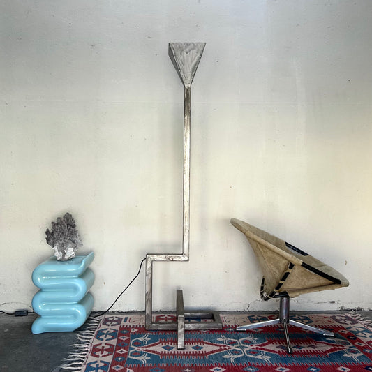 Rare Brutalist Floor Lamp, 1980s